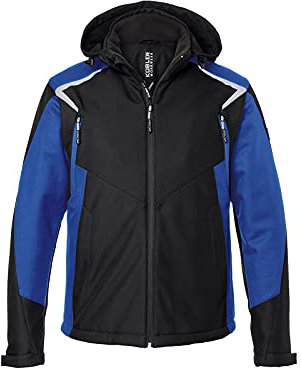 KÜBLER Workwear | KÜBLER BODYFORCE Winter Softshell Arbeitsjacke | schwarz/kbl.blau | Größe M