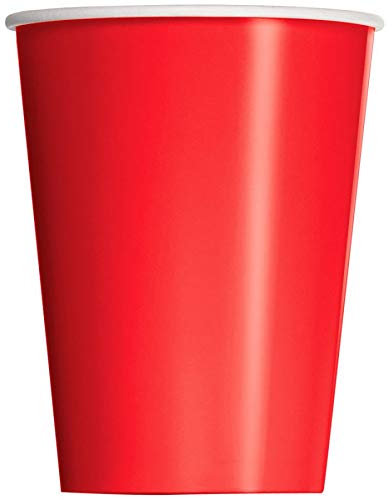 Zeus Party Bicchieri Carta Tinta Unita (Rosso)