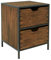 OSP Designs Clermont Schrank mit 2 Schubladen, Walnuss-Finish