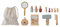 Bloomingville Daisy Make-UP und Beauty-Set Spielzeug aus Holz in der Mehreren Farben 11-teilig, 82049828