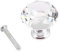 Ruiyan Lot de 10PCS Boutons de Portes Cristal Poignées de Tiroir à Diamant Clair Verre Transparent Effet Diamant pour Décoration de Cabinet Tiroir Placards Meuble Commode Tiroirs(30MM)
