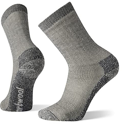 Smartwool Classic Hike Merino Wool Socks, Men's Full Cushioned Walking, Hiking & Running Socks, Crew Fit, Lightweight & Breathable Natural Merino, Men's - Grey, L