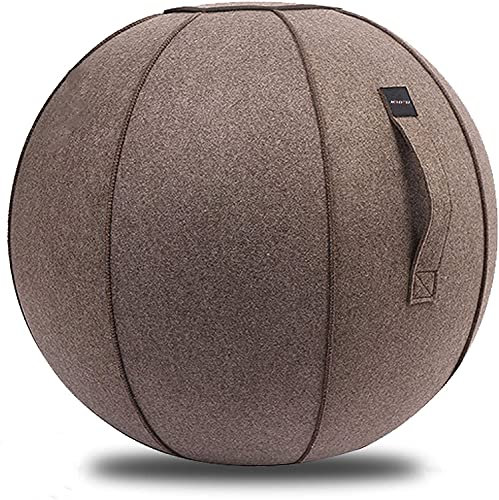 XGYLVFEI Home Office Yoga Stallball Stuhl Fitnessball Filzstoff Sitzball mit Griff