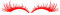 N//B 2 Stück/Set Autoaufkleber Wimpern Aufkleber, Autoscheinwerfer 3D Charming Funny Decal Dekoration (Rot)