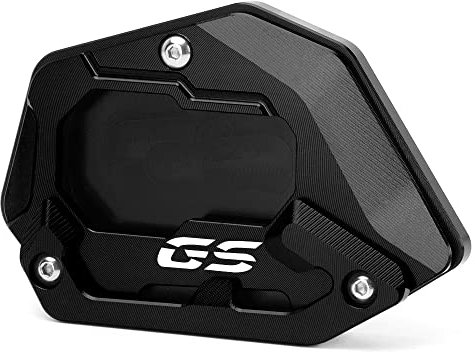Modeer Für BMW R1250GS Adventure HP R1200GS LC Adventure F750GS -2023 Motorrad CNC-Stütze Verlängerungsplatte Ständer Seitenständer Pad r 1250 1200 gs adv Zubehör (Schwarz-GS)
