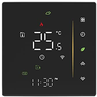 AIDNTBEO Smart Thermostat Wifi for Electric Underfloor Heating 16A,programmable Remote Temperature Controller with Floor Sensor Probe