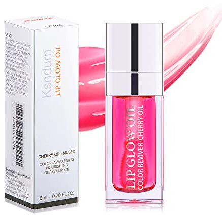 Lip Glow Oil, Ksndurn Lip Gloss Rosa 1 Stück - Hydrating Polished Sexy Lip Tinted Lip Plumper