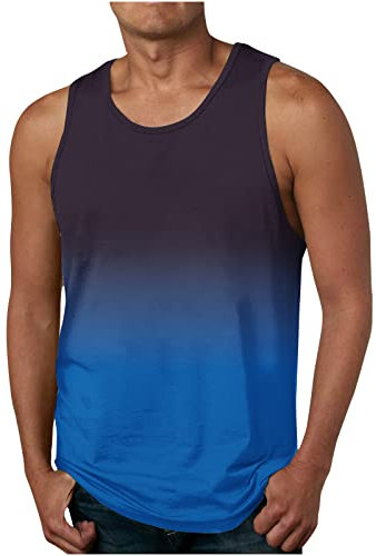 2023 Camisetas de Tirantes Hombre,Verano Moda Camiseta sin mangas Diario Casual Deporte gym Original Impresión chandal hombre playa Tank Top Chaleco T-shirt básica tee Talla grande