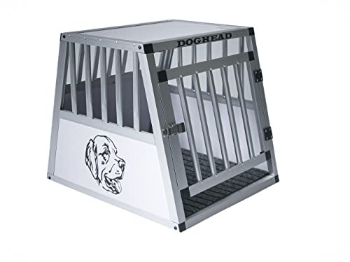 Doghead Alu Hundetransportbox 55x65x55 Comfort Reisebox Hundebox Transportbox Hundegitter Autobox