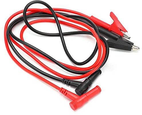 Ykgutilu Multimeter Test Leads Banana Plug Right Angle to Alligator Clips Soft Test Cable Wires for Electrical Testing 2 Pack 3.3ft / 1m