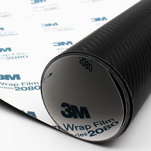 Finest Folia Auto Folie 3M 2080-CFS12 Carbon Schwarz 30x152 cm Autofolie Zierleisten Chrom Delete Blasenfrei (3M 2080-CFS12)