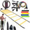 niuniaj Set de Entrenamiento de Fútbol,Agility Speed Ladder,Escalera de Agilidad(6m-12Peldaños),20Cono Deportivo,20Conos Entrenamiento,1Paracaídas de Resistencia,4 Clavos Metálicos y Bolsa