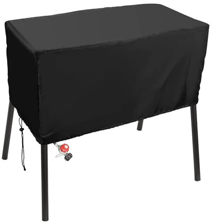 TCHAU Schutzhülle Für Quadratischen Brenner, Outdoor Gaskocher Abdeckung Mit Kordelzug, Wasserdicht, 420D Oxford Schwarz 80 * 40 * 40cm