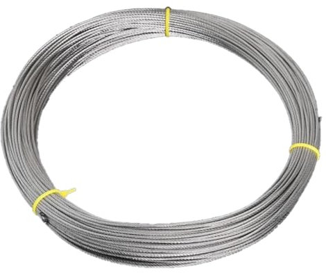 HOUSON 50M Stainless Steel Wire Rope, Heavy Duty Garden Craft Wire Cable Railing Transport Wire Rope 1 mm