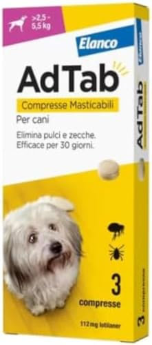 AdTab Comprimés à croquer pour Chiens de 2,5 à 5,5 kg - 3 comprimés