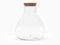 Tropical Glass Conical Shaped Terrarium Jar (H: 32cm D: 29cm) – Hand-Blown Glass Container with Cork Lid – Vases and Jars for Plants and Moss – Perfect for Closed Terrarium & Miniature Garden
