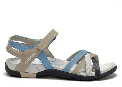 CHIRUCA MalIBU 04 Trekking-Sandalen, Beige-blau, 36 EU