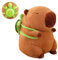 TGKYK Capibara Peluche 23cm con Mochila de Tortuga, Juguete Realista Capybara para Niños, Regalos de Cumpleaños