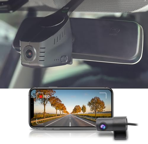 Fitcamx Dashcam Vorne Hinten 2160P + 1080P Passend für VW Universal (HD2-6260), OEM Dashcam 4k UHD Video WiFi, G-Sensor, Loop-Aufnahm, WDR Auto Camera, OEM Volkswagen Zubehör, 128GB Karte