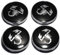 4 Tappi Coprimozzo per Fiat 500 Punto Bravo Stilo Panda Abarth 500 60mm Fregi Cerchi in Lega Coprimozzo Copertura Centrale Della Ruota per Cerchioni Copertura Antipolvere,Black