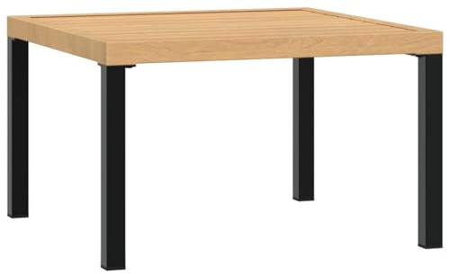 vidaXL Garten-Couchtisch Schwarz 65x65x40 cm Aluminium