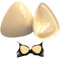AYAYAMO 2PCS Self Adhesive Boob Pads Bra- Strapless, Stick on ，Invisible，Double Sided Sticky_Push up Breast Reusable Washable Beige，for Women Girls Bra Any Cup Cover
