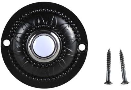 QIIIMSLSS Interrupteurs Traditionnels en Laiton Interrupteurs Muraux en Métal Antique Interrupteurs Sonnette Ronds pour Améliorer Les Systèmes Électriques Domestiques