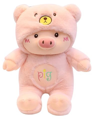 AQCQDQ Schwein Plüschtier, süßes Schwein plüsch plüschtier, Süßes Stofftier aus superweichem & waschbarem Plüsch, Kuscheltier Schwein, Plüschtier für Mädchen & Jungen (45CM,Rosa)
