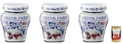 Italian Gourmet Amarena Dolci Ciliegie in Sciroppo Vaso Decorativo 3 x 230g | Frutta candita per dessert e gelato, glutenfrei, im Glas servierbereit, Gesamtnettogewicht 690 g + Kostenlos Polpa 400g