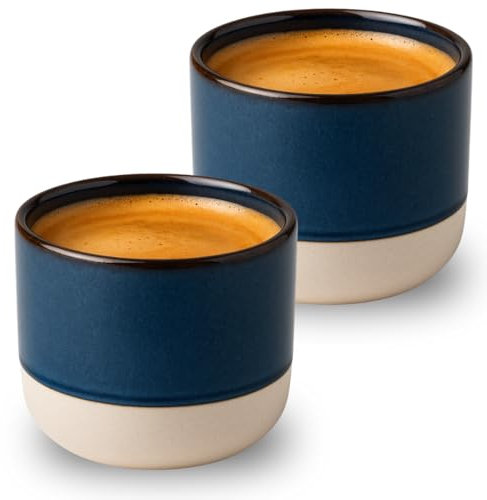 Maxito Espressotassen ∣ 2er Set mit 100 ml ∣ Modernes Design für Espresso aus Keramik ∣ Ideal als Espressotassen Set ∣ Espressotassen dickwandig