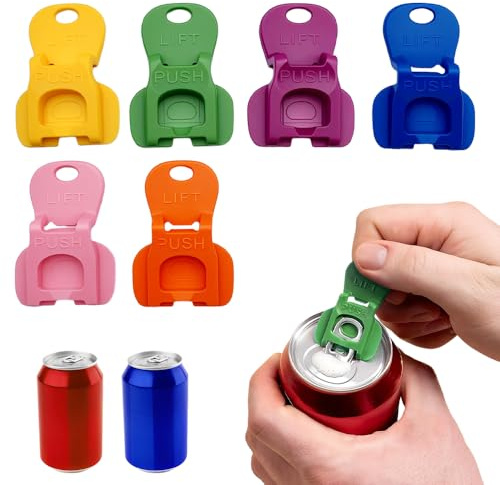 24 Stück 6 Farben Dosenöffner, 2025 Neu Getränkedosenöffner Dosenverschluss Getränkedosen, Flaschenöffner Bunt für Partys Kompakt Und Wiederverwendbar für Bier Soda Cola Getränke (6Pcs)