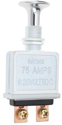 OTOTEC 2Pin M4 Push Pull Heavy Duty On Off Schalter 12V 75A für Auto Van Boot