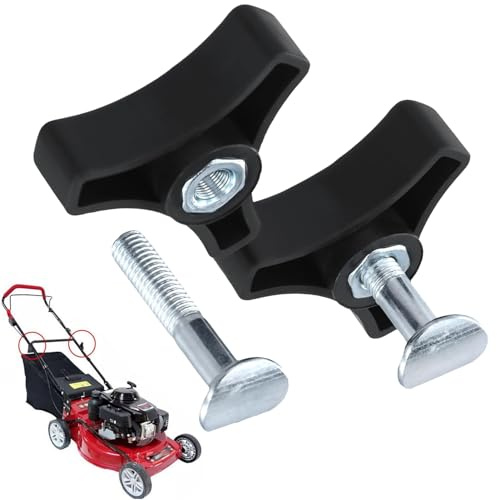 Lawn Mower Handle Wing Nut and Bolt Set - Durable 4-Piece Hardware for Secure Equipment Assembly