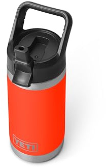 YETI Rambler Jr. 12 oz Kids Bottle, with Straw Cap, Solar Flare