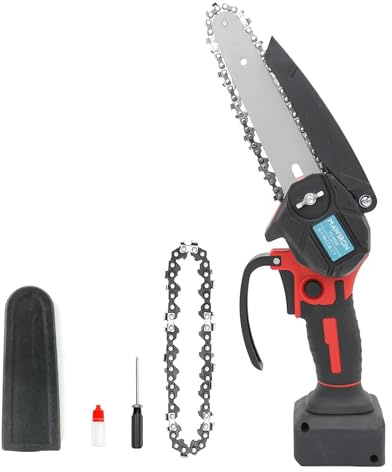 ESONEL Mini-Kettensäge Akku 6 Zoll Elektrische Kettensäge Kompatibel mit Einhell 18V Akku, Akku-betriebene Hand-Kettensäge für Baumschnitt und Holzarbeiten