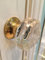Beautiful Pair of Large Clear Diamond Shaped Real Glass Brass Mortice Door Knobs Pull Handles,Vintage, FRS-PL