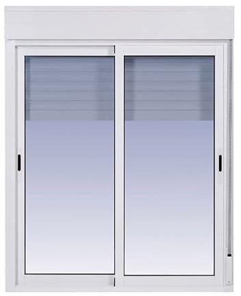 Ventanastock Ventana Aluminio 1000x1355 Corredera Con Persiana de PVC 2 hojas