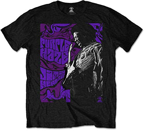 Rock Off Officially Licensed Products Men's Jimi Hendrix Purple Haze T - Shirt (Pack of 1)