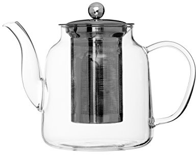 Premier Housewares High Borosilicate Teapot, 1000ml, with Strainer,,,, 14 x 17 x 13 cm