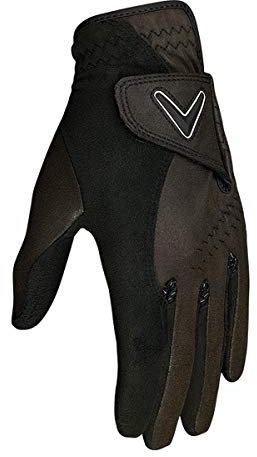 Callaway Golf Herren Opti Grip Handschuh , 1 Paar (2 Stück), M, Schwarz