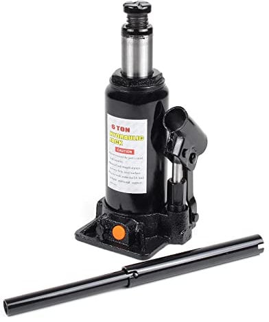 Wiltec Cric a Bottiglia da 6 t abbassamento Lento 197-382 mm Martinetto Idraulico