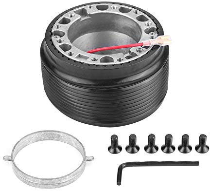 6 Bolt Hole Steering Wheel Adapter Kit, Aluminum Steering Wheel Quick Release Racing Hub Adapter Kit for 323 MIATA MX3 MX5 MX6