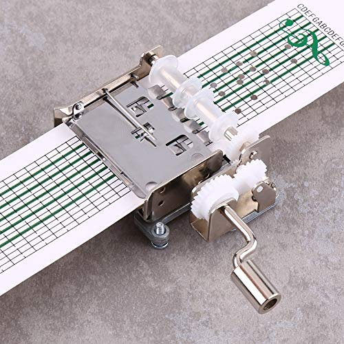 Hztyyier 15 Noten Handkurbelband Spieluhr Bewegungsteil, DIY Music Box Kit mit Puncher Geschenke für Musikliebhaber
