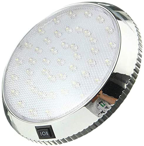 Lumière intérieure de voiture DC 12 V 46 LED plafonnier plafonnier plafonnier lampe d'intérieur avec interrupteur marche/arrêt pour caravane, camping-car, bateau, cuisine, salon