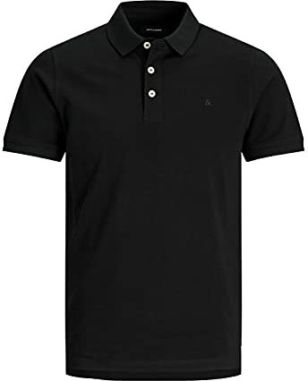 JACK & JONES Jjepaulos Polo Ss Noos Maglietta, Nero, XS Uomo