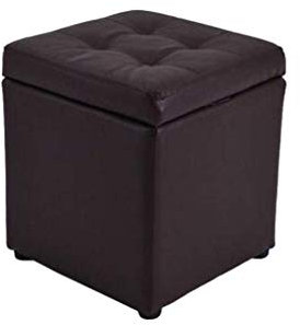 Quadratischer Kunstleder-Tufting-Würfel-Aufbewahrungsfußhocker, Hauptwohnzimmer-Schlafzimmer-Hocker (Farbe: # 3)