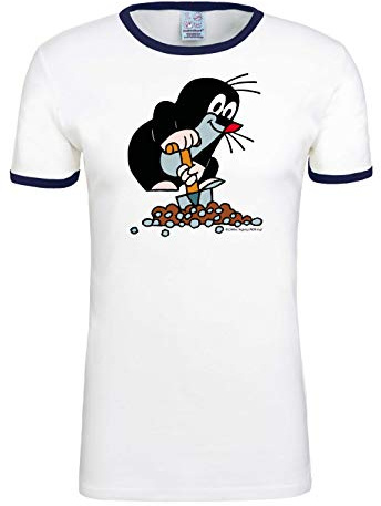 Logoshirt® Der kleine Maulwurf T-Shirt Damen & Herren | Offiziell lizenzierter Maulwurf-Fanartikel, Der kleine Maulwurf beim Graben, 100% Baumwolle, lustiges Cartoon-Motiv
