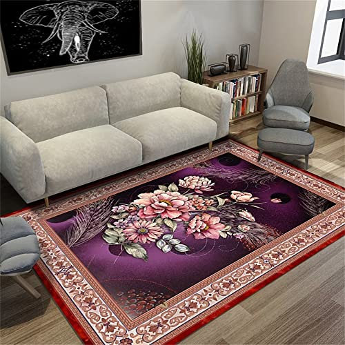 RUGMRZ Tappeto Sotto Scrivania Soggiorno modello retrò finestra a golfo coperta comodino bagno tappeti lavabili in lavatrice fatto su misura tappeti60X90cm