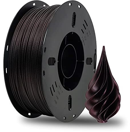 VOXELAB PETG CF Filament 1.75mm, Hochwertiges 3D Drucker Filament PETG CF, Gute Haftung für 3D Druck, Vakuumverpackung, Ordentliche Spule, Präzise Maßgenauigkeit +/- 0.02 mm,1kg (2.2lbs) Marsala