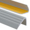 PerfectPVC Nez de marche pour escaliers en PVC autocollant 65x40mm 1,80 m antidérapant Bordure pour la finition protection des bords profil d'angle en caoutchouc pour marches d'escalier Gris